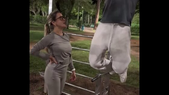 I fucked this delicious, slutty married woman in front of her cuckolded husband. The big-dicked personal trainer is going to give the slutty married woman a workout and then fuck her.