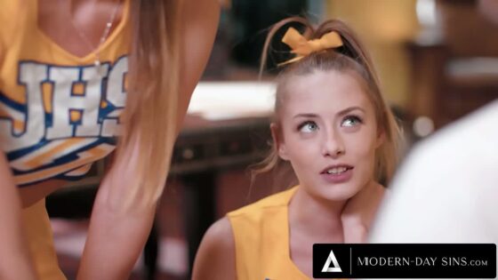 MODERN-DAY SINS – Anal-Loving Naughty Cheerleaders Seduce Their Coach For A Threesome