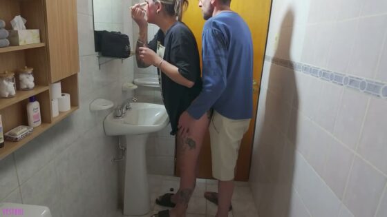 My wife almost caught me fucking my step brother’s wife in the bathroom