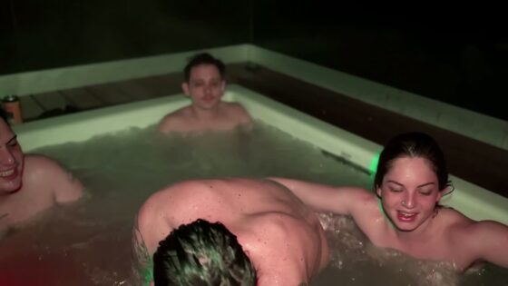 Hot Jacuzzi Party: 3 Men and 2 Women with No Rules