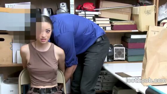 Tied Shoplifter Trades Oral And Standing Sex To Skip The Call