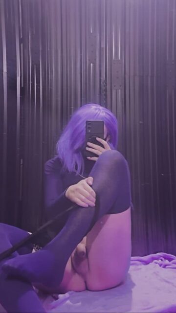Balls Cosplay Crossdressing Cute Femboy Knee High Socks Penis Trans