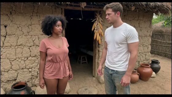 WOW – White Male TOURIST FUCKS Black Woman from an AFRICAN TRIBE After the Tour Through AFRICA ( AI Generated)